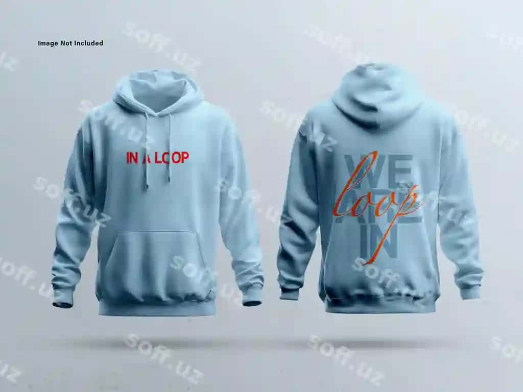 Haqiqiy qalpoq maketi | Realistic hoodie mockup