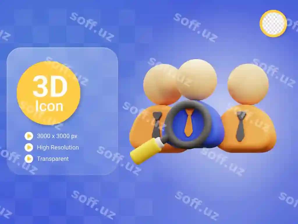 3d ish topshiriq ikonasi | 3d job recruitment icon