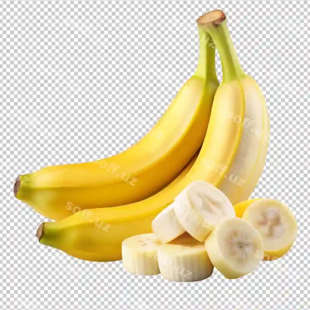 Bananlar to'plami banan to'pagi bilan qolgan bananlar | Bunch bananas with banana top banana left