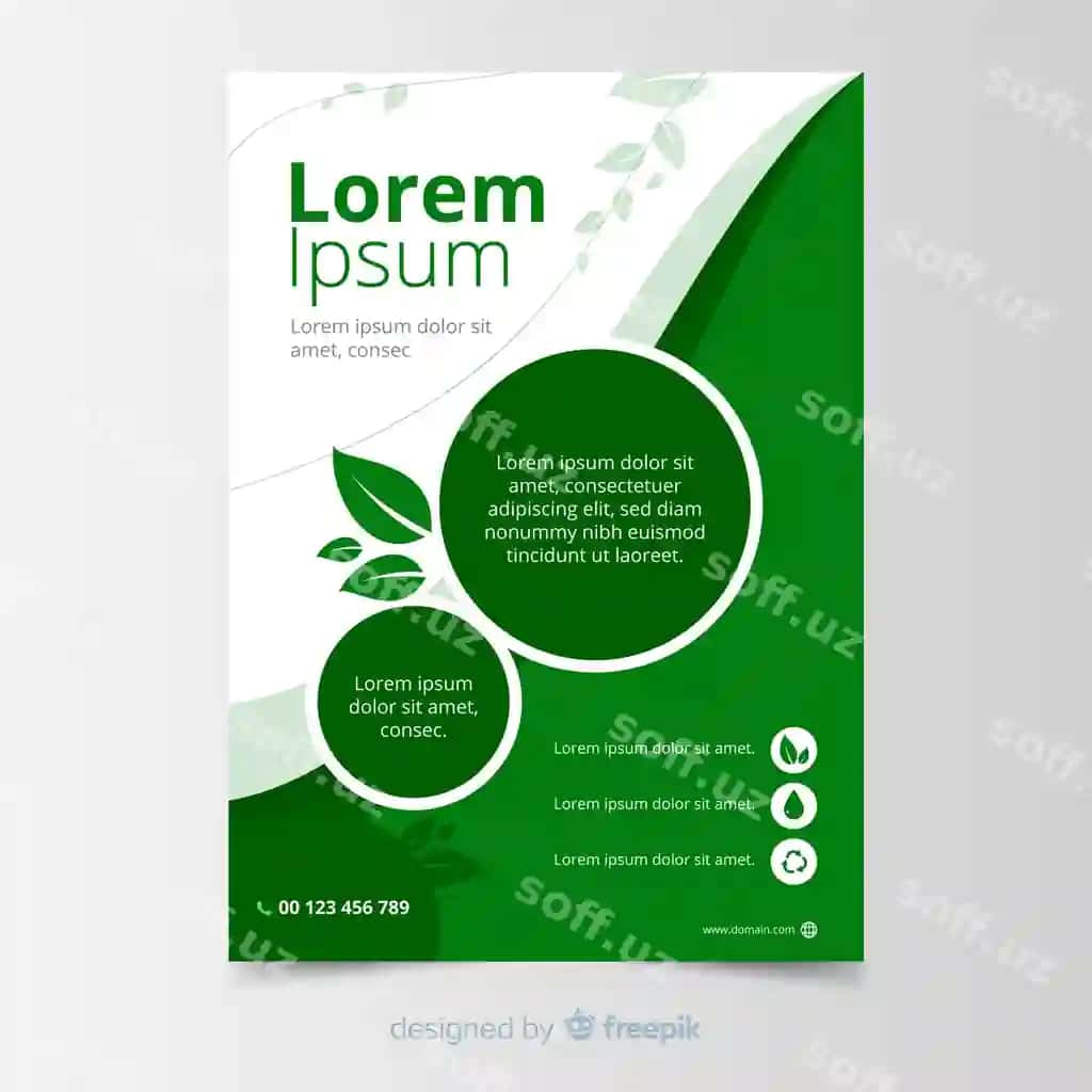 Tabiat flyer shablon dizayni | Nature flyer template design