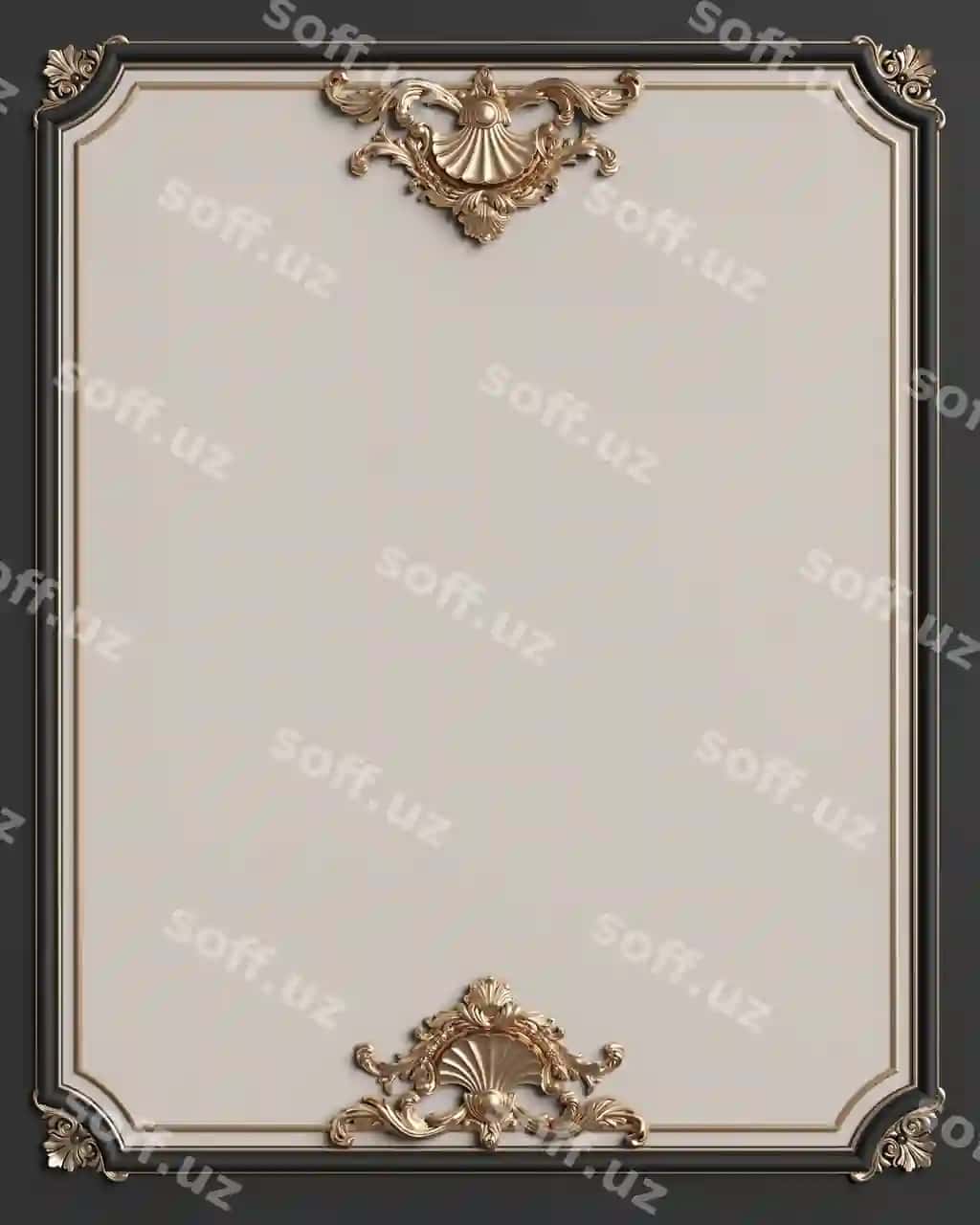 Klassik çerçiva bezatma bilan | Classic frame with ornament