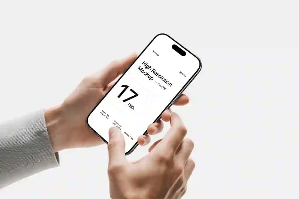 Smartfon maketi izolyatsiya qilingan fonni ushlab turgan qo'l | Hand holding smartphone mockup isolated background
