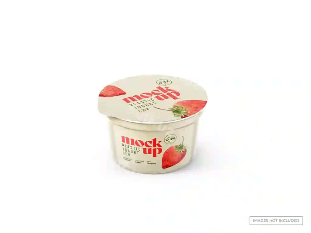 Yogurtni koptokchasining mockup'ı | Yogurt cup mockup