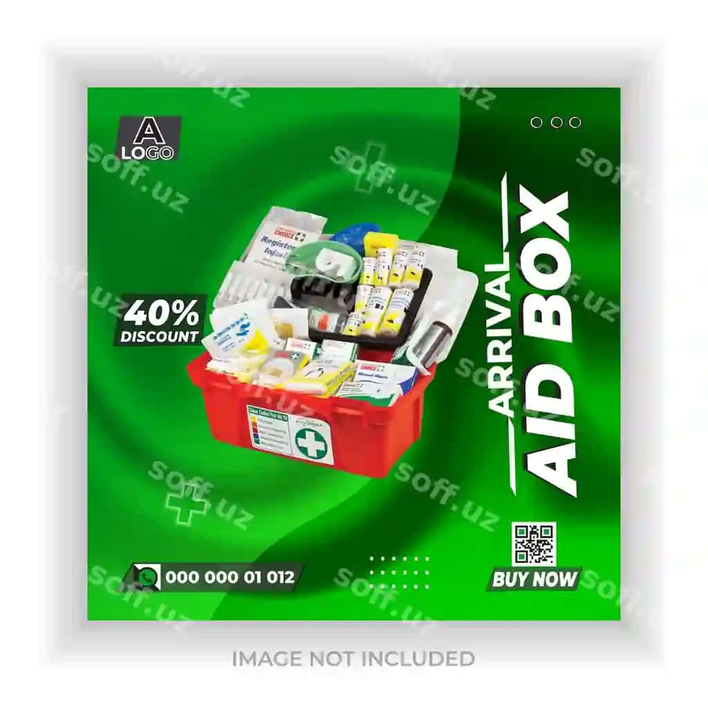Tibbiy mahsulot reklamalari uchun ijtimoiy media baner dizayn shablonlari | Medical product ads social media banner design templates
