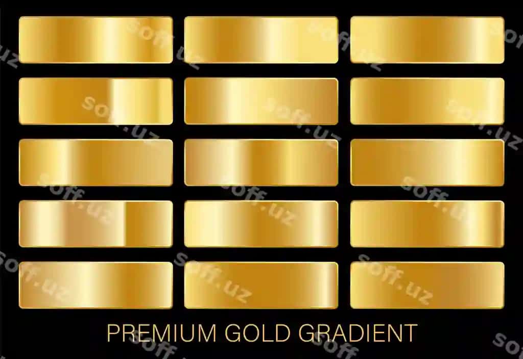 Oltin gradientlar shabloni | Gold gradients template