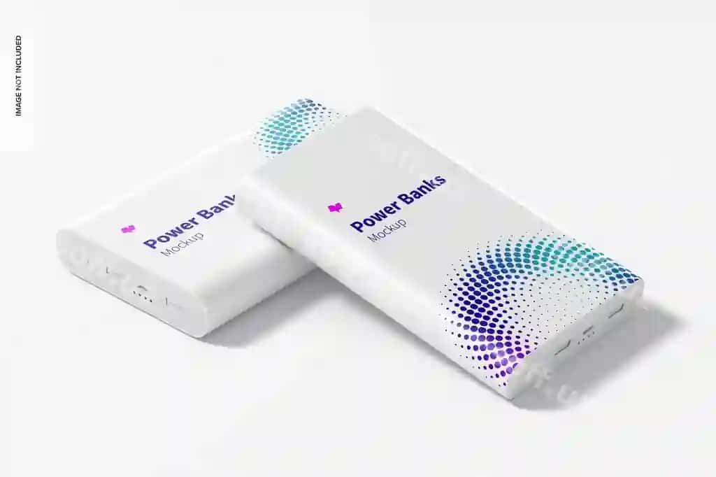 To'rtburchak quvvat banklari namunasi | Rectangular power banks mockup