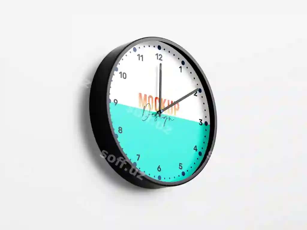 Devoncha soat mockup | Wall clock mockup