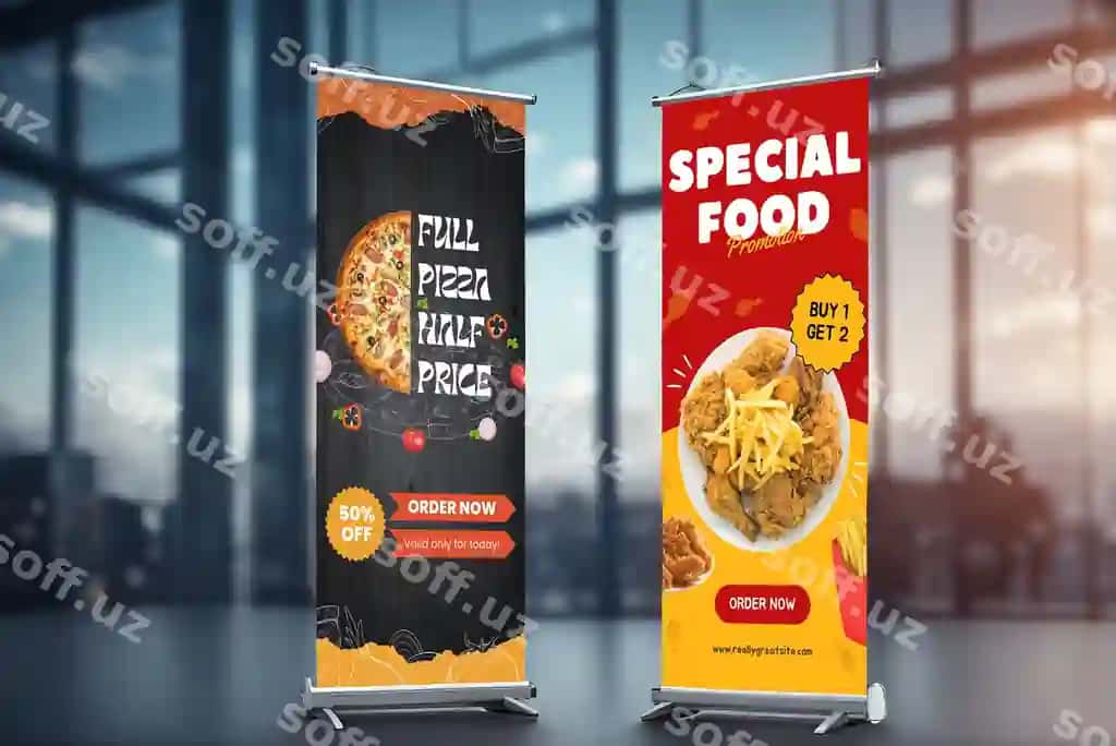 Rollup banner namunasi | Rollup banner mockup
