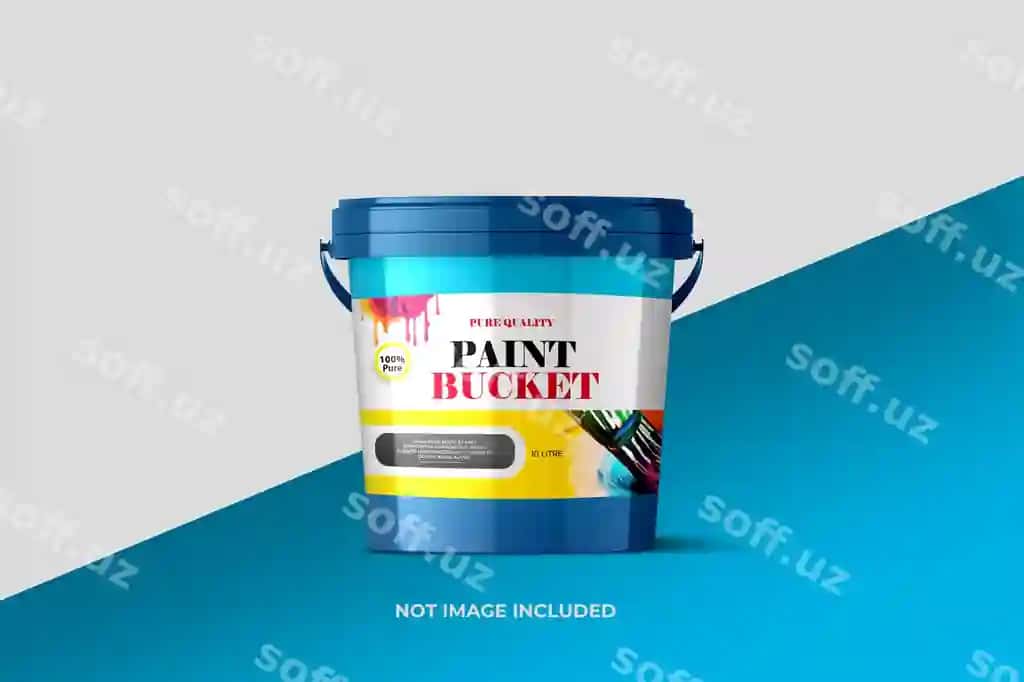 Vedro haqiqiy namuna | Bucket mockup realistic