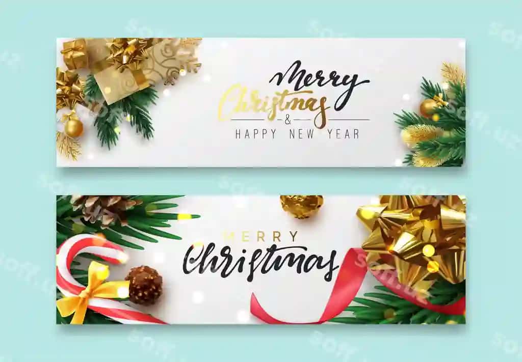 Baxromli Rojdestvo Baxromli Yangi Yil Rojdestvo goxorizontal banner veb poytaksi | Merry christmas happy new year christmas horizontal banner web poster