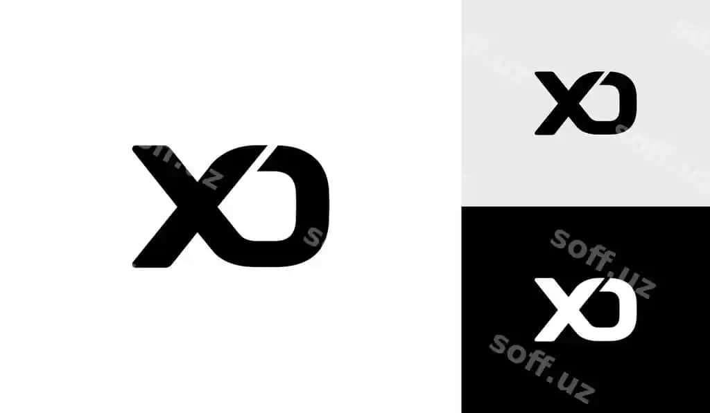 Zamonaviy X va O harflari monogramma logotip dizayni vektori | Modern letter xo monogram logo design vector