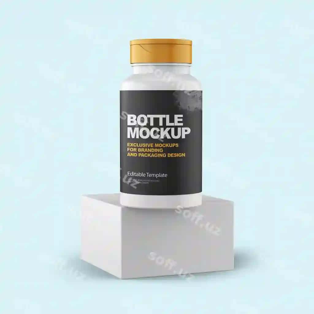 Suplement shisha PSD mockup | Supplement bottle psd mockup