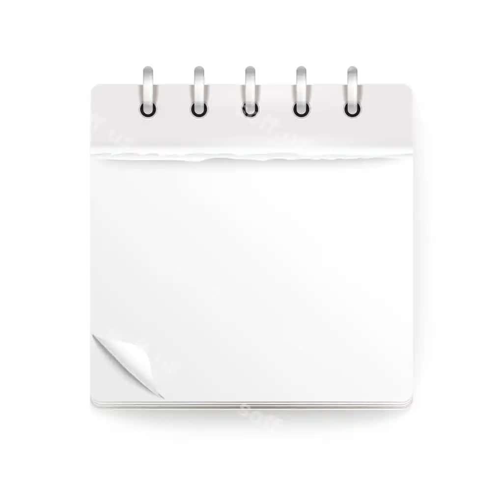 Qog'oz takvim ajralangan oq | Paper calendar isolated white