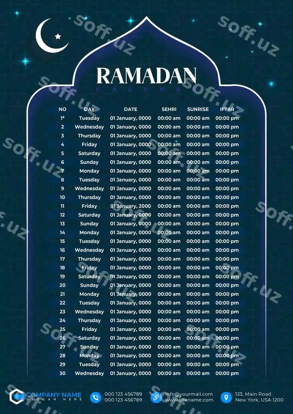 Ramazon kalendar dizayni | Ramadan calendar design
