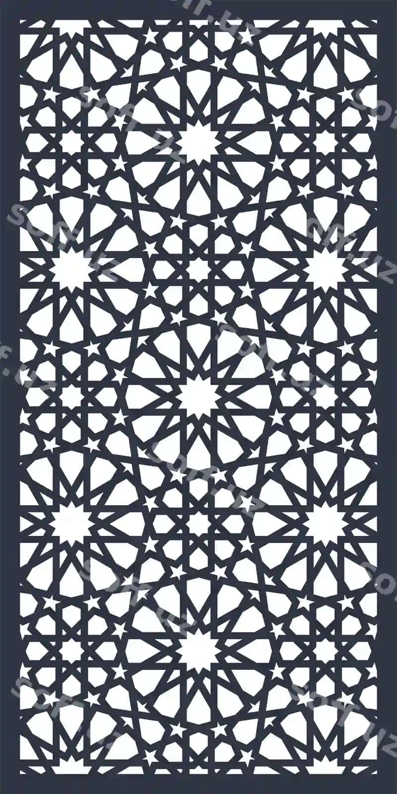 Geometrik marokkal naqsh 9 | Geometric moroccan pattern 9