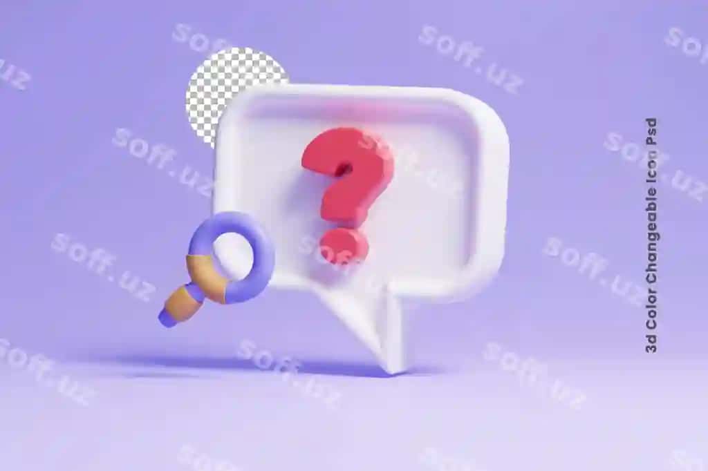 Uch o'lchovli savol belgisi belgi ikonasi | 3d question mark mark icon