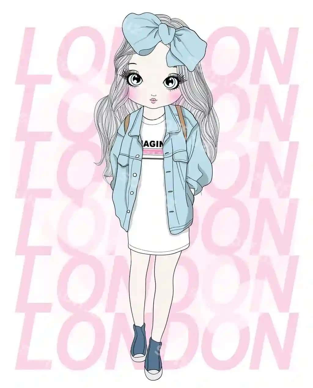 Qo'l bilan chizilgan chiroyli qiz | Hand drawn cute girl