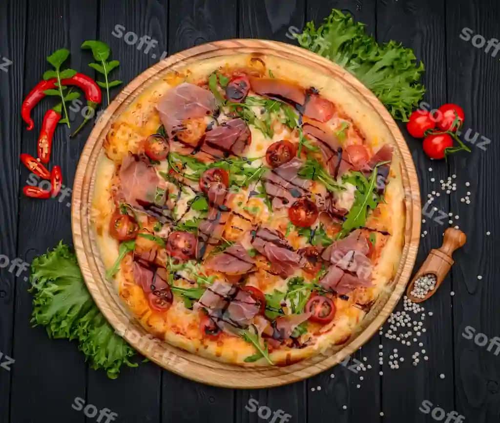 Proshyutto va rukolli mazali pitsa | Delicious pizza with prosciutto arugula