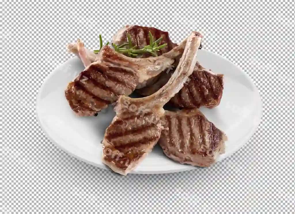 Qo'zi go'shti pirzola | Lamb chops plate