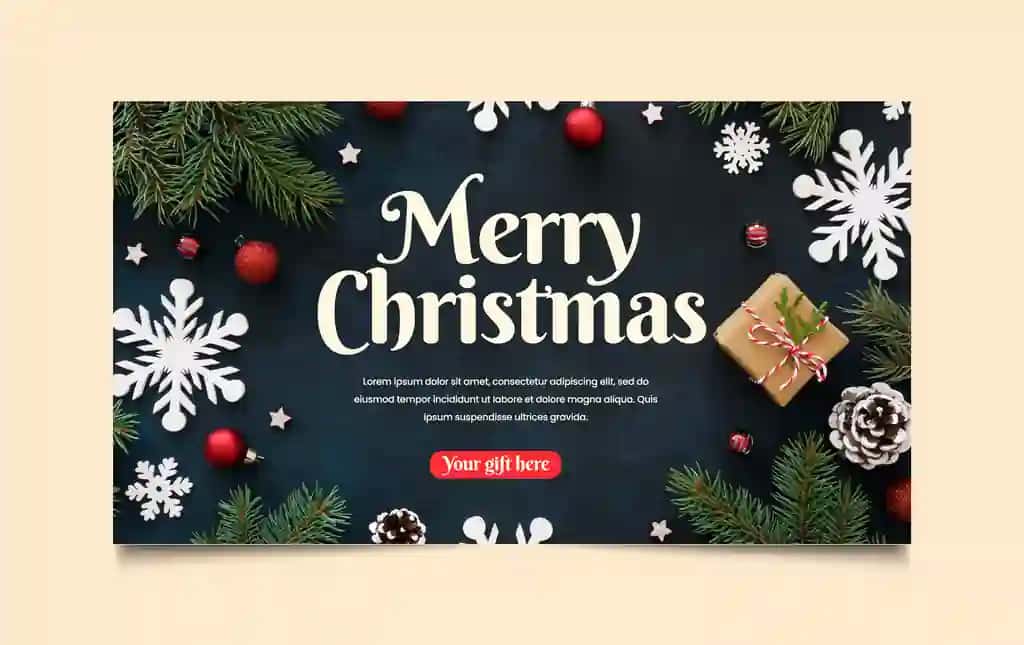 Rojdestvo bannerlari dizayni shabloni | Christmas banner design template
