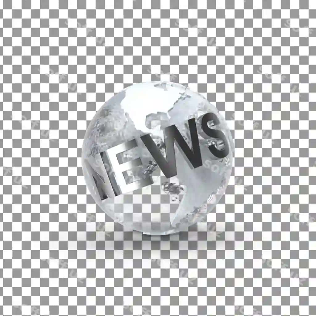 Psd 3d buz yangiliklar ikonka ajraltirilgan shaffof orqa fonda | Psd 3d ice news icon isolated transparent background
