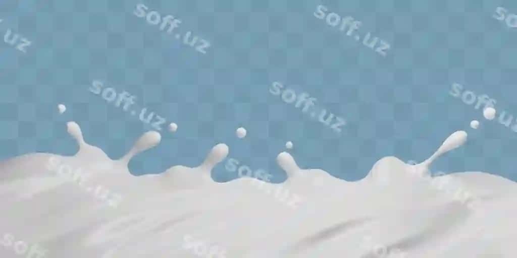 Sut splash ko'k orqa fonda | Milk splash blue background