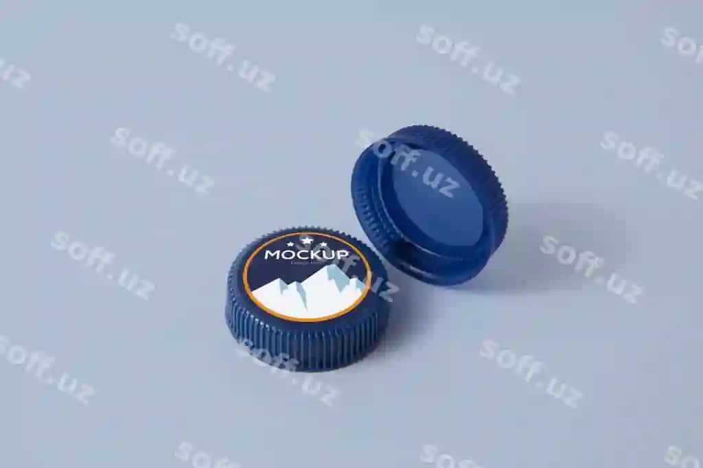 Plastik screwli kapexa model dizayni | Plastic screw cap mock up design