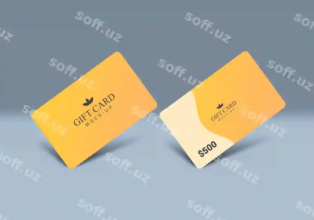 Sovg'a kartasi maketi dizayni | Gift card mockup design
