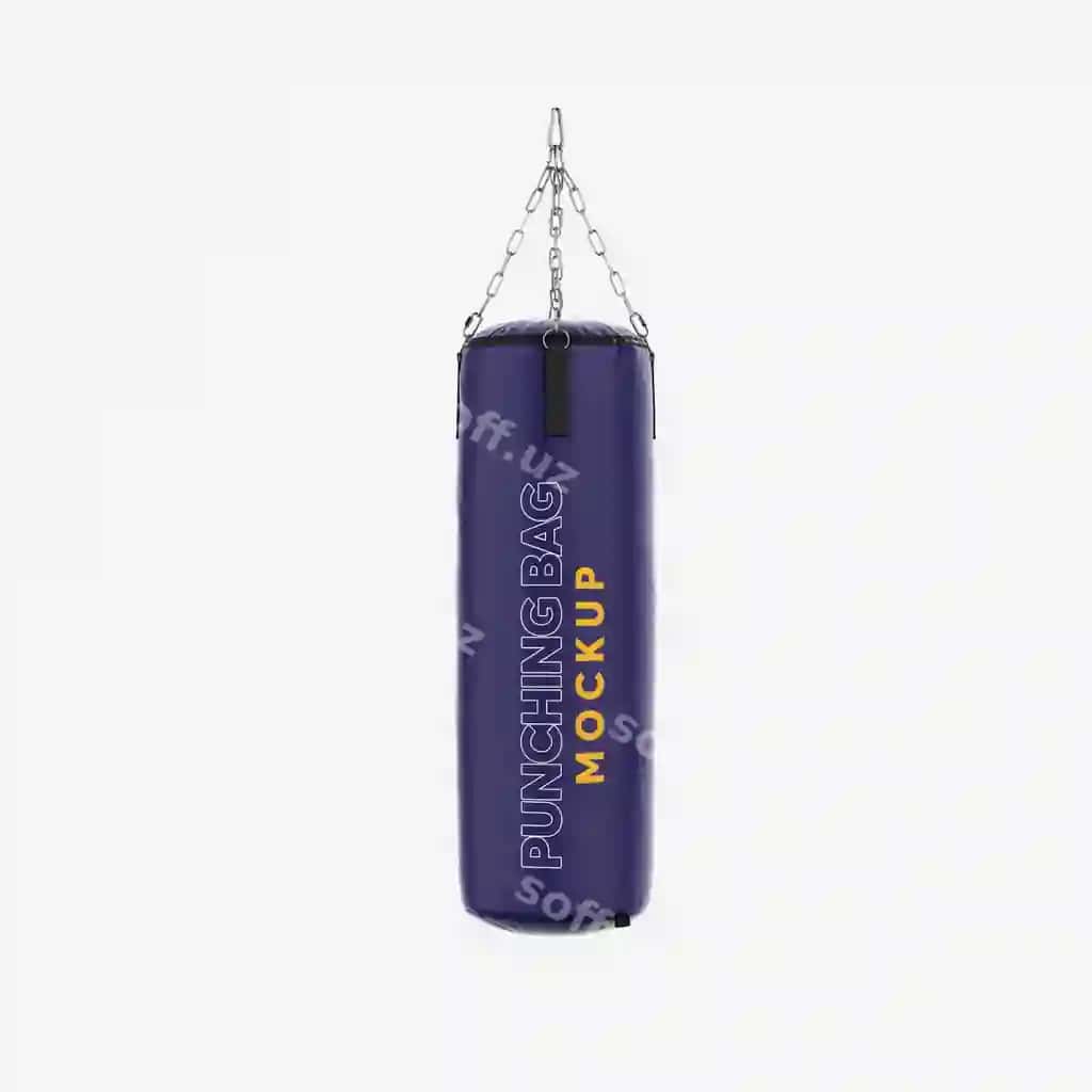 Shlagbaum shabloni premium shabloni | Punching bag mockup premium template