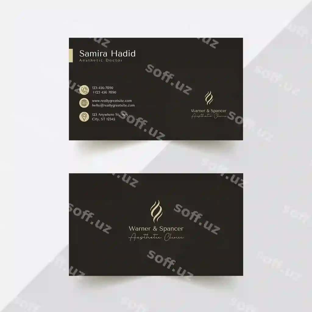 Professional korporativ qora rang biznes karta dizayni | Professional corporate black color business card design