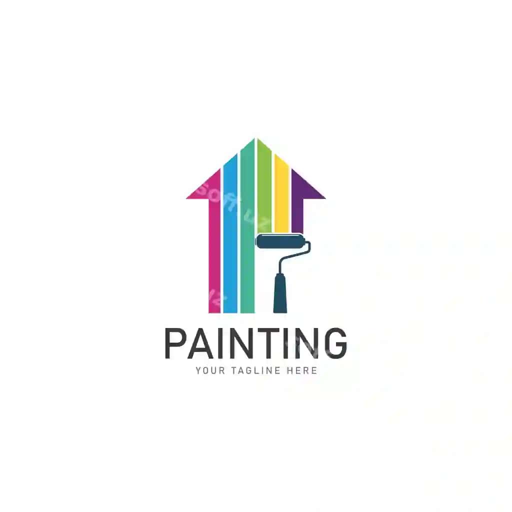 Rasm logotip vektor illustratsiyasi dizayn shabloni | Painting logo vector illustration design template