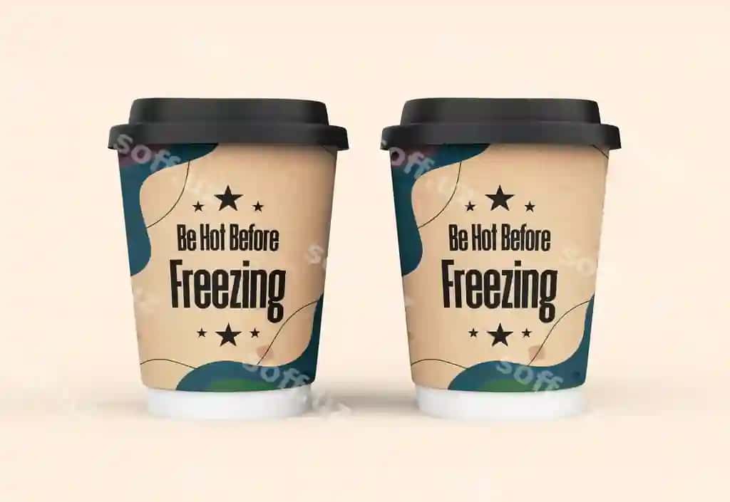 Olib chiqish qog'oz staklychok modeli | Take away craft paper cup mockup
