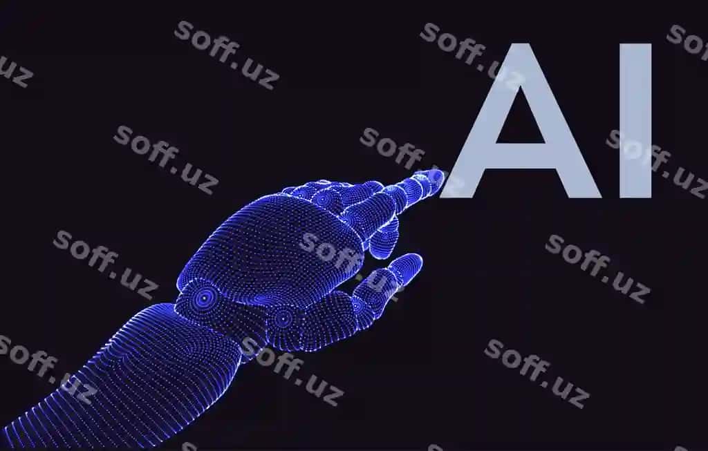Ko'k robot qo'l harfni ko'rsatuvchi | Blue robot hand pointing letter