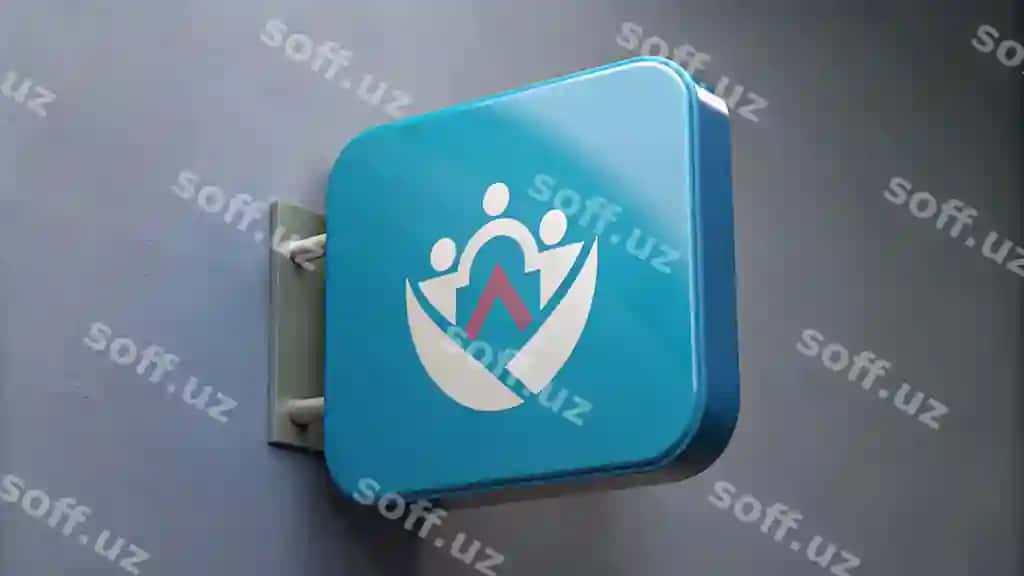 Ko'k quticha inson belgisi bilan | Blue box with person symbol it