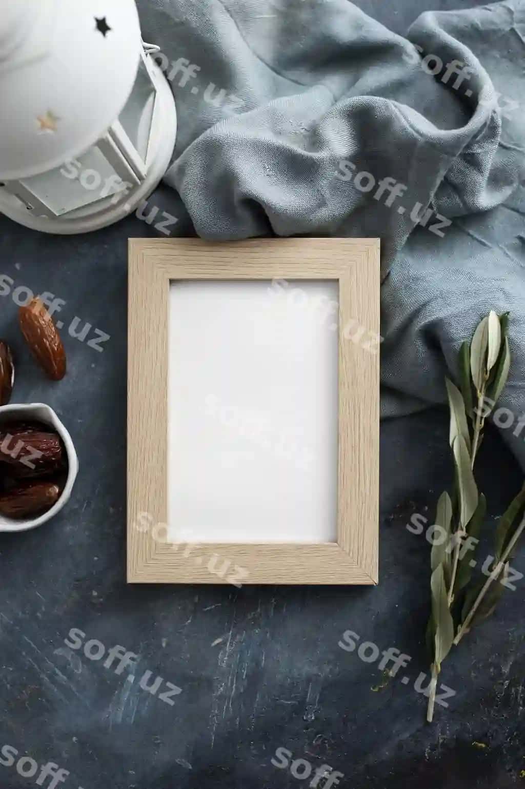 Flatt lay ramazon freymi mockup | Flat lay ramadan frame mockup