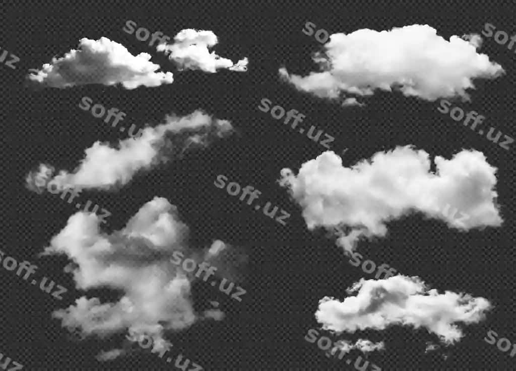 Komplekt realistik bulut element shaffof bulut ultra realizmli bulut | Set realistic cloud element transparent cloud ultra realistic cloud