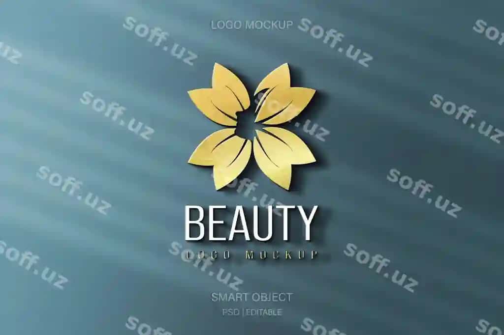Go'zal logo mockup devor dizayni | Beautiful logo mockup wall design