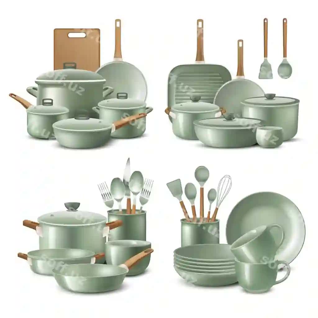 Elegant osh qozonlari va oshxona asboblari komplekti | Elegant cookware kitchen utensils set