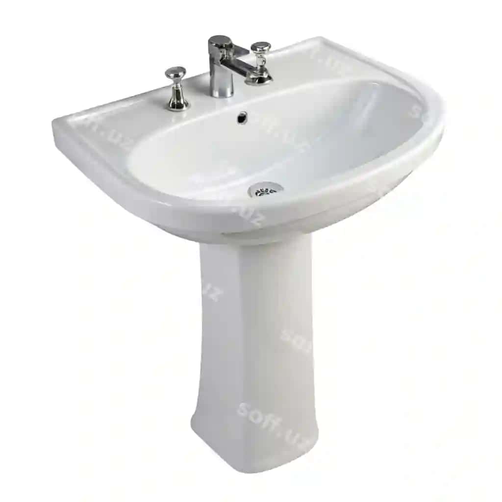 Haqiqiy oq chilgani ajraltirilgan oq fonda | Realistic white wash basin isolated white background