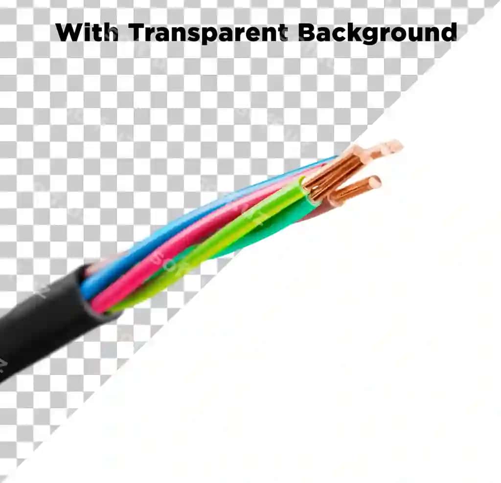 Elektr kabeli png psd ajraltirilgan shaffof fonda | Electric cable wire png psd isolated transparent background
