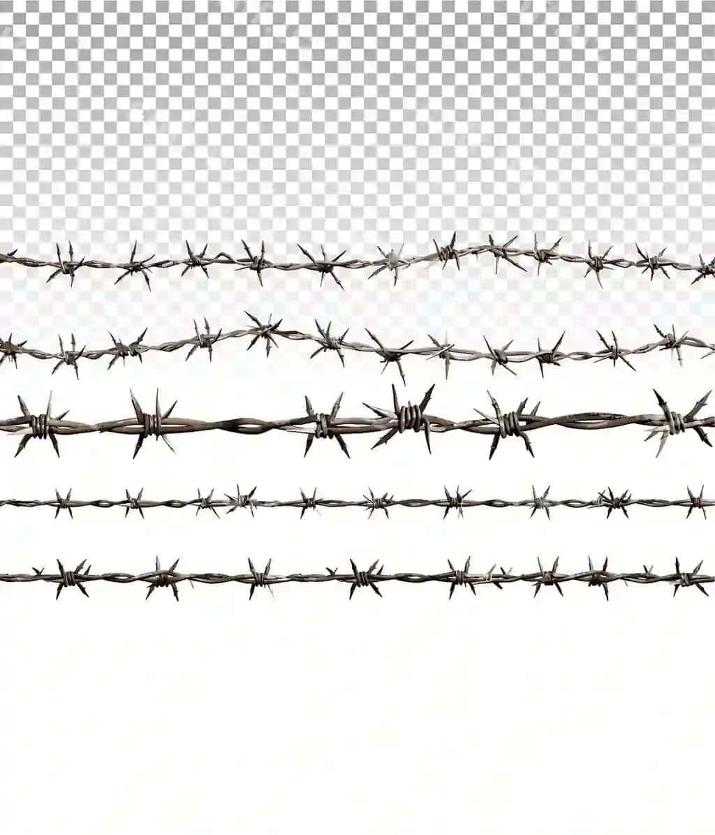 Biklamli drajbu ahtari ajralgan | Barbed wire fence isolated