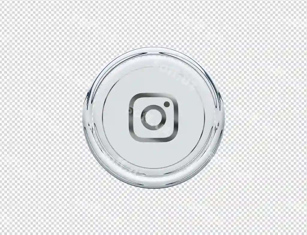 3d render Instagram ikonasi kumlama jiqrosligi | 3d rendering instagram icon silver glossy