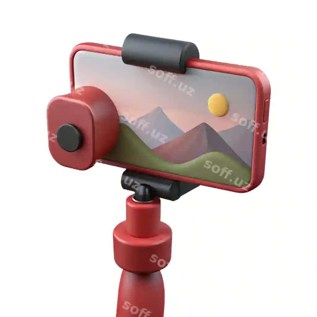 Qizil telefon quyosh to'g'ri orqa fonda | Red phone with sun it mountain background