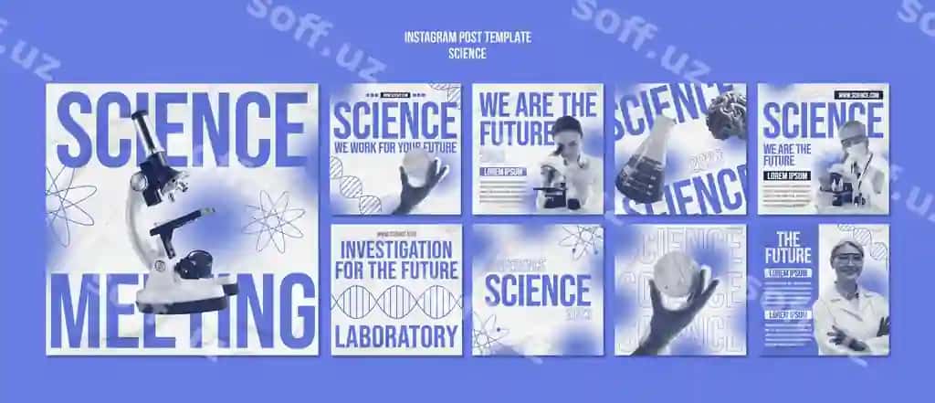 Fan dizayn shabloni | Science design template