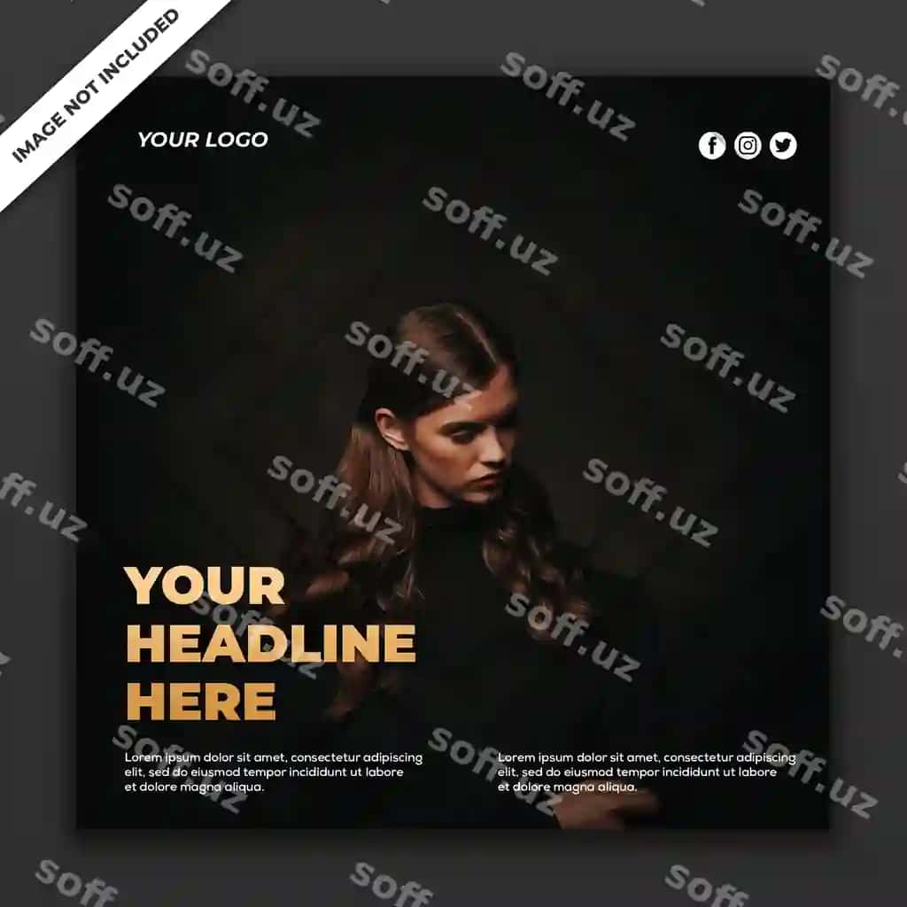Ijtimoiy tarmoq posti moda shabloni | Social media post fashion template