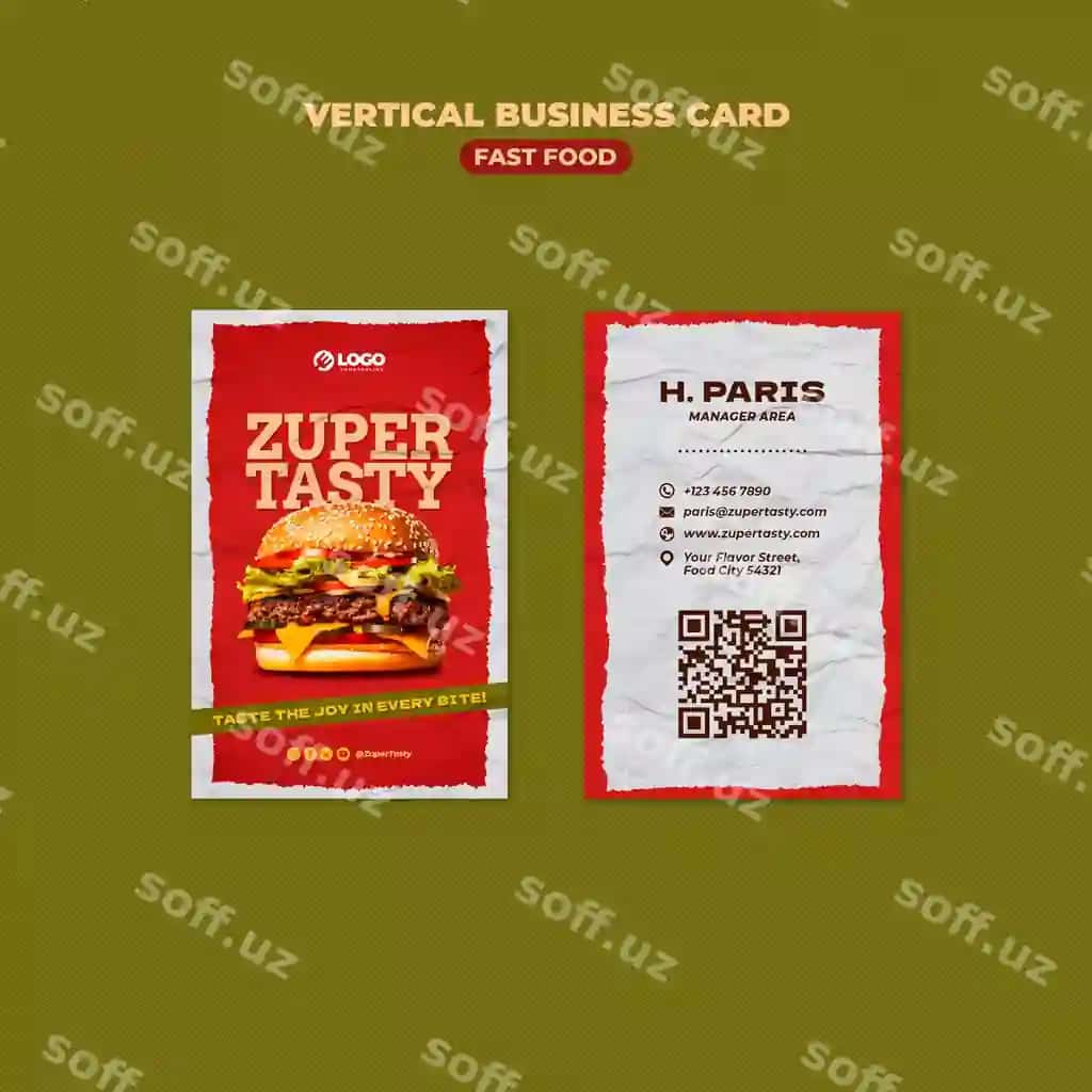 Mazali tezkor ovqat shabloni | Delicious fast food template