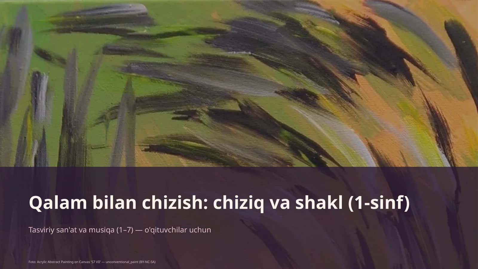 Foto: Acrylic Abstract Painting on Canvas 'S7 VII'