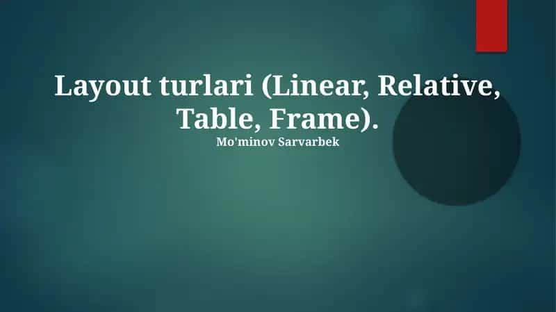 Layout turlari