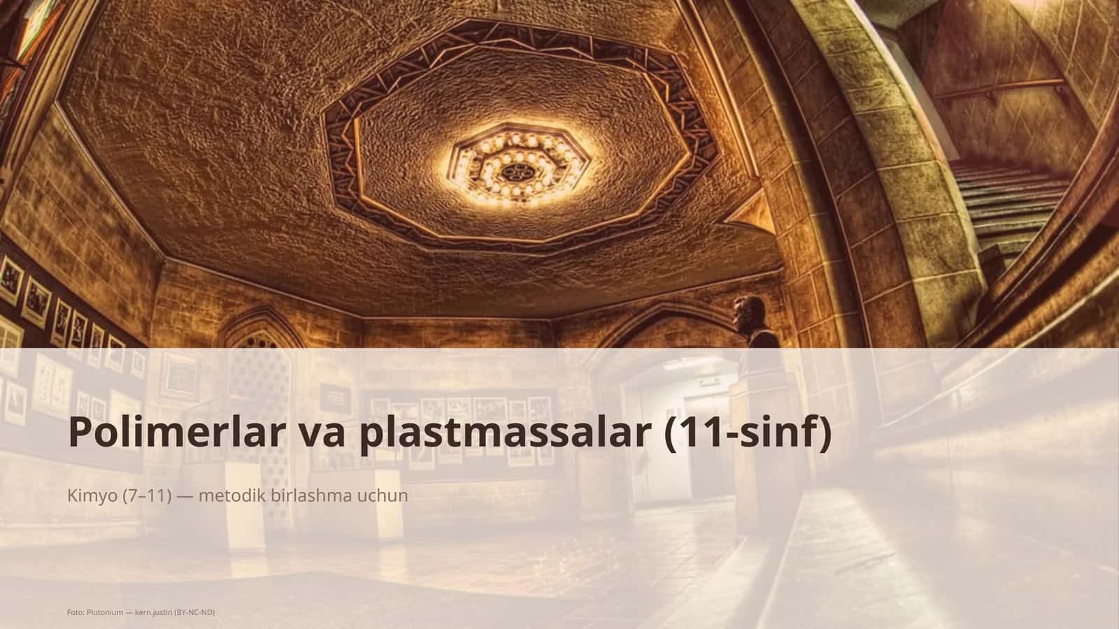 Polimerlar va plastmassalar (11-sinf)