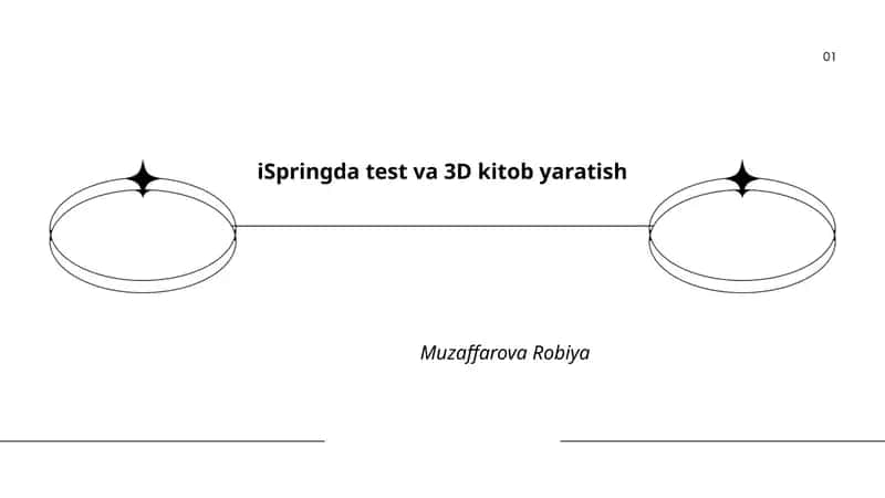 iSpringda test va 3D kitob yaratish